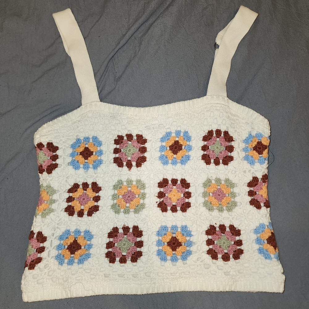 Hollister Multicolor Crochet Tank Top